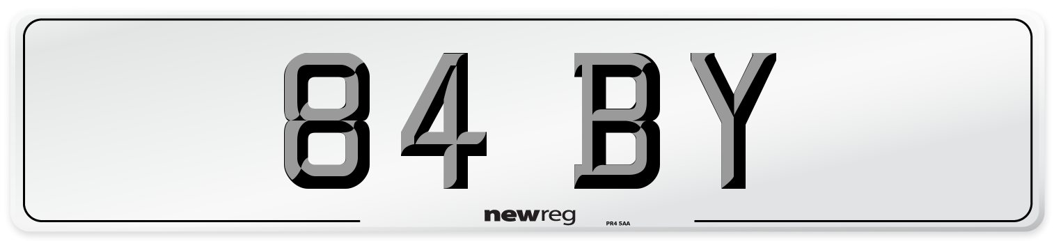 84 BY Number Plate from New Reg